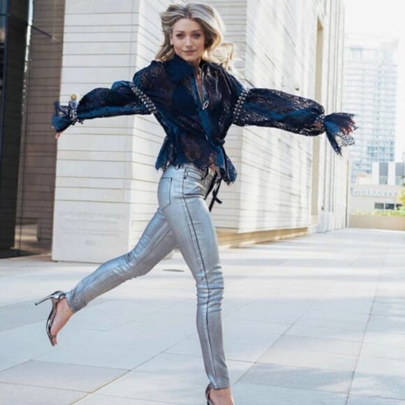 Jonathan Simkhai Grommet Lariat Lace Jacket - Picture 10 of 12